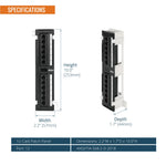 12 port keystone patch panel size