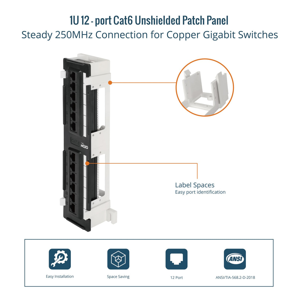 cat6 unshielded keystone patch panel 