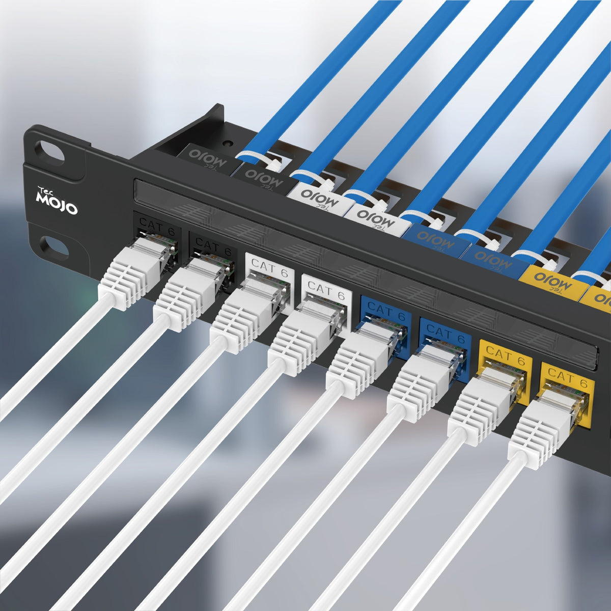 Tecmojo UL Listed 1000 Mbps Cat6 Keystone Jack Insert 25 -Pack, 90 Deg