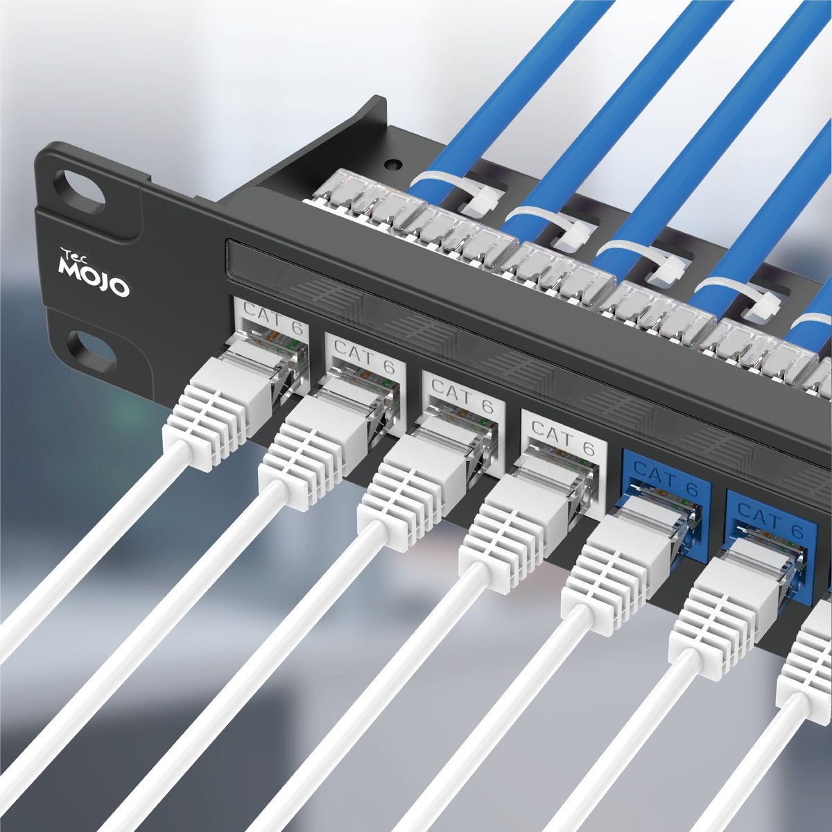 Tecmojo UL Listed 1000 Mbps Cat6 Keystone Jack Insert 25 -Pack, 180 De
