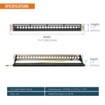 modular patch panel dimensions