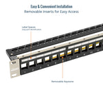 modular patch panel removable keystone