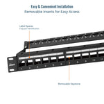 blank keystone 1u patch panels removable keystone