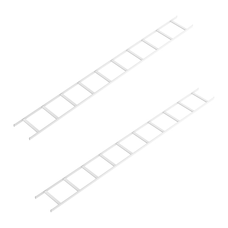 Cable Runway – 10 ft × 12 in × 1.5 in, 12 in Spacing, White