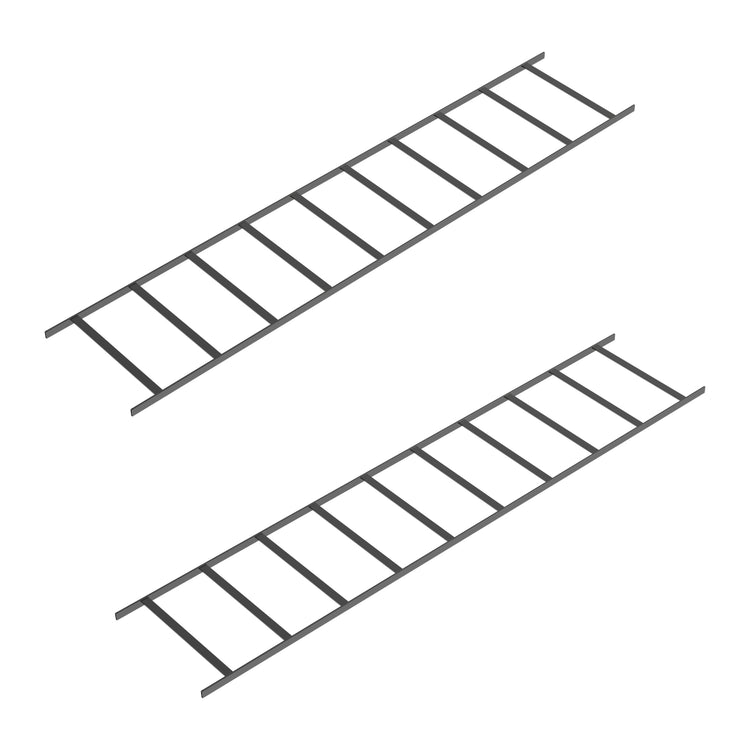 Cable Runway – 10 ft × 24 in × 1.5 in, 12 in Spacing, Black