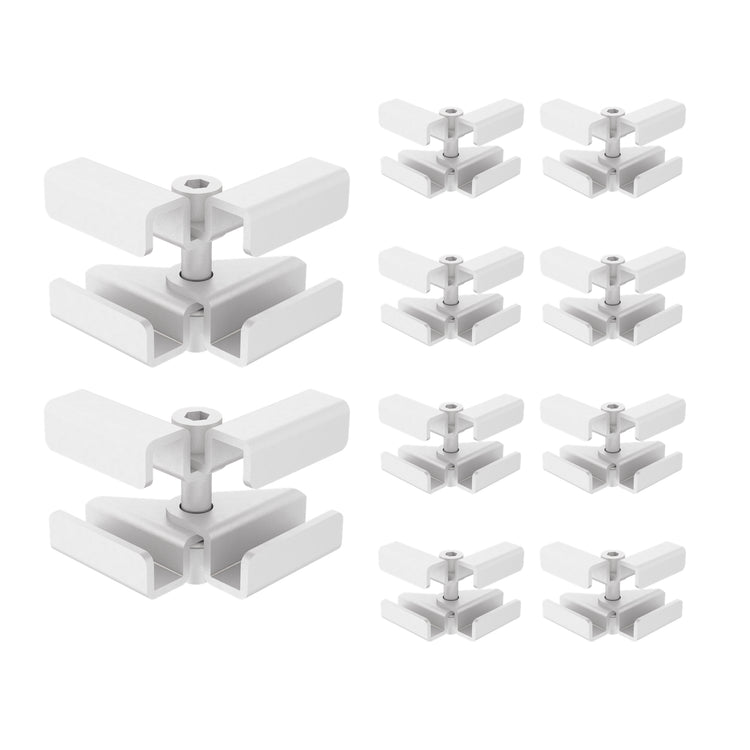 Adjustable Junction Splice Clamp Kit for 1.5 in Cable Runway Stringer, 5 Pair, White