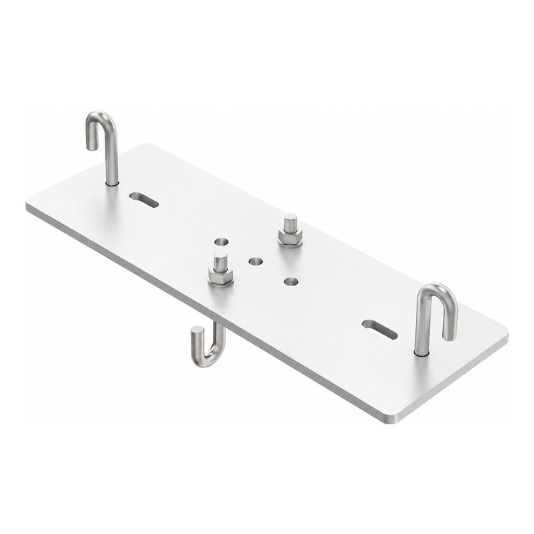 Rack-to-Runway Mounting Plate Kit for 9–12 in, 1.5 in High Cable Runway, White