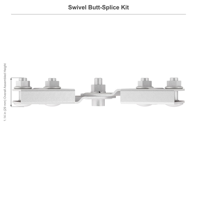 Adjustable Swivel Butt-Splice Kit for 1.5 in Cable Runway Stringer, 5 Pair, White