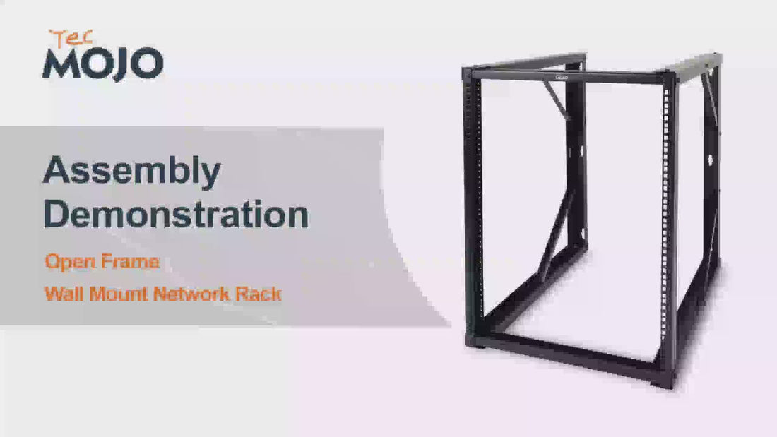 24inch Open Frame Wall Mount Network Rack Assembly Demonstration
