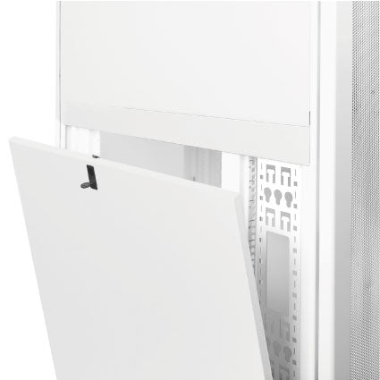 Removable side panel on a Tecmojo server cabinet for easy equipment access