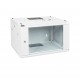 Standard 6U 450mm Depth Wall-mount Cabinet Glass Door White Flat Pack