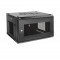 Standard 6U 450mm Depth Wall-mount Cabinet Mesh Door Black Flat Pack