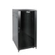 Fully Assembled 27U Network Cabinet AV Rack 800mm DEEP Black 4 Post Server Equipment Rack Enclosure with Casters/Locking Glass Doors