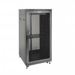 Fully Assembled 27U Network Cabinet AV Rack 800mm DEEP Black 4 Post Server Equipment Rack Enclosure with Casters/Locking Mesh Doors