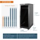 Tecmojo 27U 600*600 Network Cabinet, front galss & back solid（DB-black）