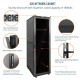 Tecmojo 42U 600*800 Network Cabinet, front glass & back solid（DB-black）