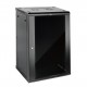 ELITE 18U 600MM DEPTH WALL-MOUNT CABINET, GLASS DOOR FLAT PACK