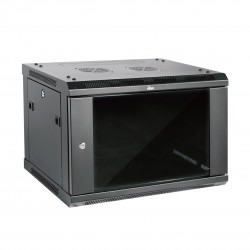 Elite 6U 600mm Depth Wall-Mount Cabinet, Glass Door Flat Pack