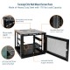 Tecmojo Elite 9U 23.62'' Depth Wall Mount Cabinet, Mesh Door Flat Pack