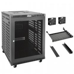 Tecmojo Elite  15U 23.62'' Depth Wall-Mount Cabinet, Mesh Door Flat Pack