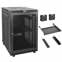 Tecmojo Elite 18U 23.62'' Depth Wall-Mount Cabinet, Mesh Door Flat Pack