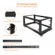  8U Open Frame Rack - 4 Post Adjustable Depth 22-40" Mobile type