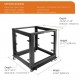  12U Open Frame Rack - 4 Post Adjustable Depth 22-40" Mobile type