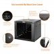 9U 600mm  Depth Professional  Wall-Mount Cabinet, Glass Door  Fully Welded