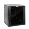 Tecmojo 15U 17.7" Depth Professional Wall Mount Cabinet for 19" Equipment, Glass Door