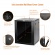 Tecmojo 15U 23.6" Depth Professional Wall Mount Cabinet for 19" Equipment, Glass Door