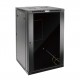 Tecmojo 18U 23.6" Depth Professional Wall Mount Cabinet for 19" Equipment, Glass Door