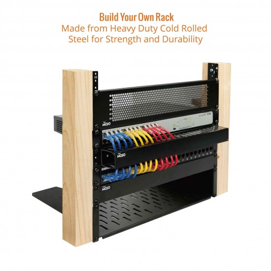 4U Tapped Vertical Rack Rail Pair Kit