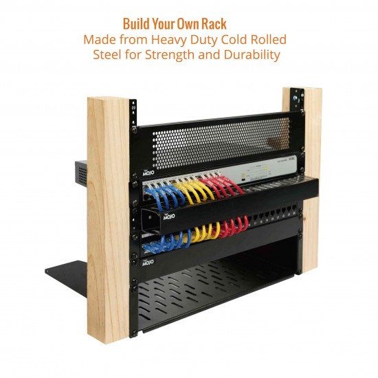 10U Tapped Vertical Rack Rail Pair Kit