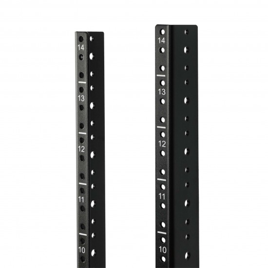 Tecmojo 14U Tapped Vertical Rack Rail Pair Kit