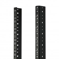 18U Tapped Vertical Rack Rail Pair Kit