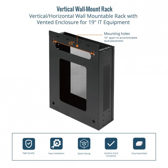 Tecmojo 2U Vertical Mount Wall Enclosure 