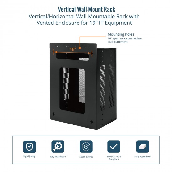 Tecmojo 4U Vertical Mount Wall Enclosure