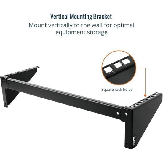 Tecmojo 3U Vertical Wall Mount Rack and Bracket for 19" Rack Mount Network and Server Equipment Tecmojo 3U Vertical Wall Mount Rack and Bracket for 19" Rack Mount Network and Server Equipment