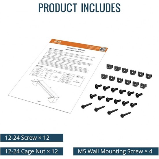 Tecmojo 3U Vertical Wall Mount Rack and Bracket for 19" Rack Mount Network and Server Equipment Tecmojo 3U Vertical Wall Mount Rack and Bracket for 19" Rack Mount Network and Server Equipment