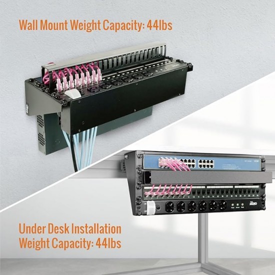 Tecmojo 3U Vertical Wall Mount Rack and Bracket for 19" Rack Mount Network and Server Equipment Tecmojo 3U Vertical Wall Mount Rack and Bracket for 19" Rack Mount Network and Server Equipment