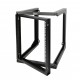 12U 24'' Depth Wall Rack-Swing Gate 