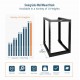 18U 24'' Depth Wall Rack-Swing Gate 