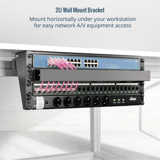 Tecmojo 2U Vertical Mount Wall Rack