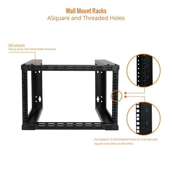 Tecmojo 6U 15.80" Depth Wall Rack