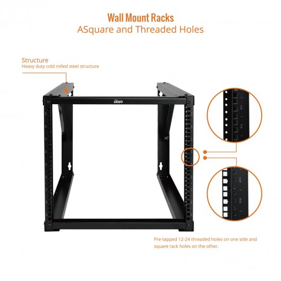 Tecmojo 9U 24.8" Depth Wall Rack