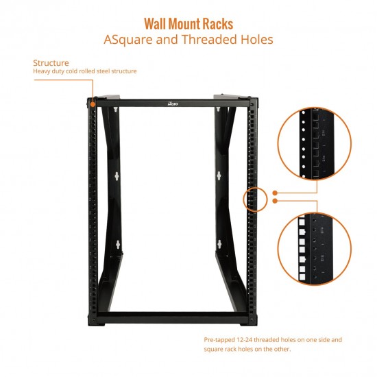 Tecmojo 15U 24.80" Depth Wall Rack