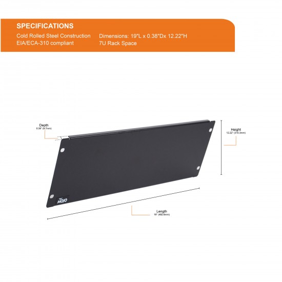 7U Rack Blank Panel