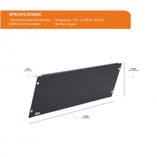 8U Rack Blank Panel