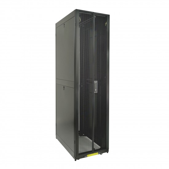 Tecmojo 52U 600*1070 Server Cabinet, front mesh & back double mesh (06black)