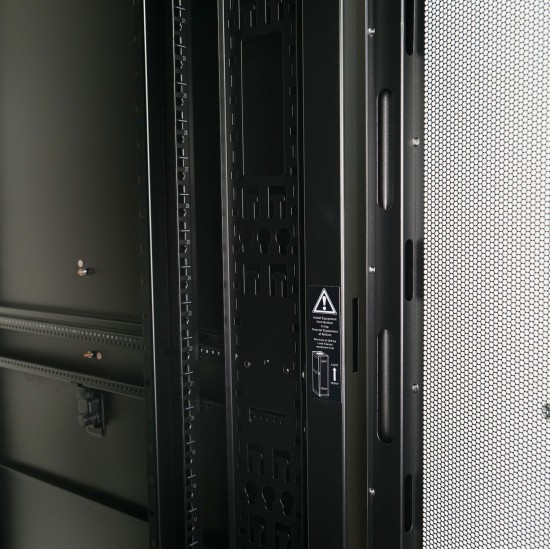 45U 600*1200 Server Cabinet, front mesh & back double mesh (06black)